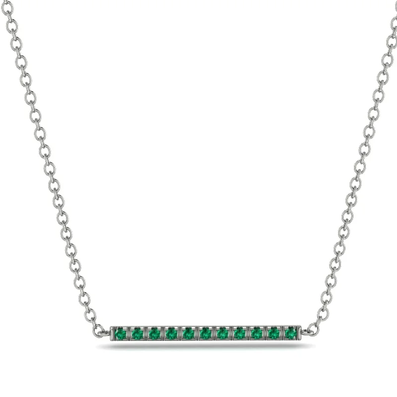 Short Line Emerald Necklace - Elsie No. 6