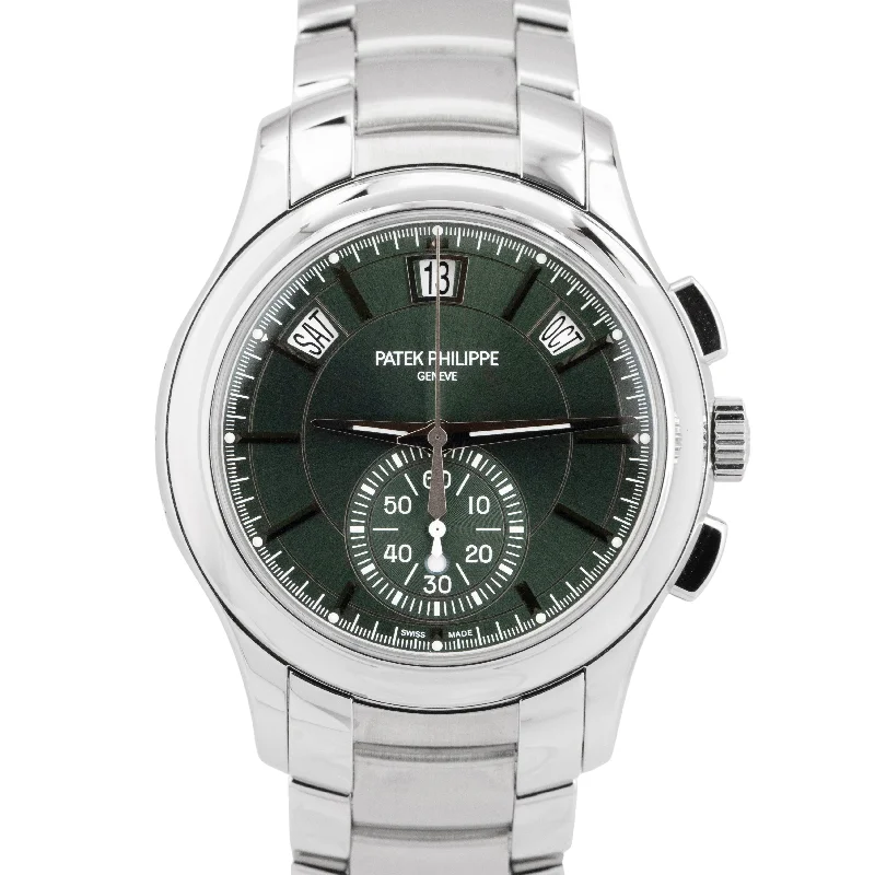 Solar-Powered Watches For Sustainable Style-NEW 2022 PAPERS Patek Philippe GREEN Flyback Complications Annual 5905/1A-001