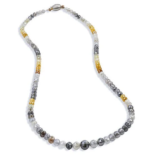 73.65 Carat Fancy Diamond Bead Necklace