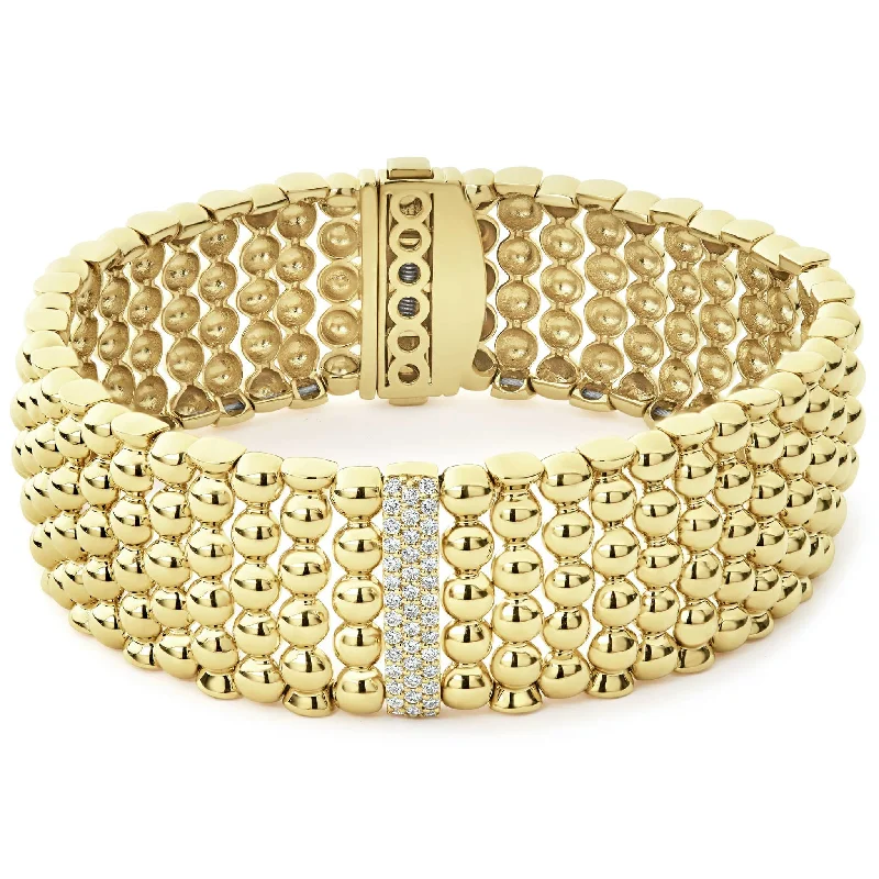 Simple Pearl Bracelets For Timeless Glam-Single Station Gold Diamond Bracelet