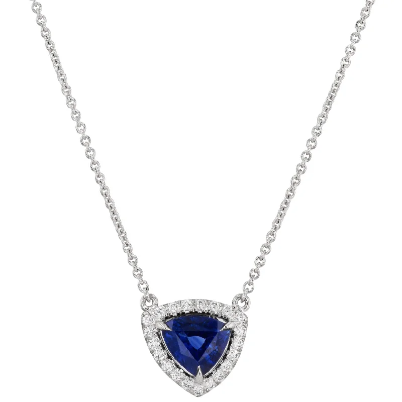 1.53ct Royal Blue Sapphire Necklace