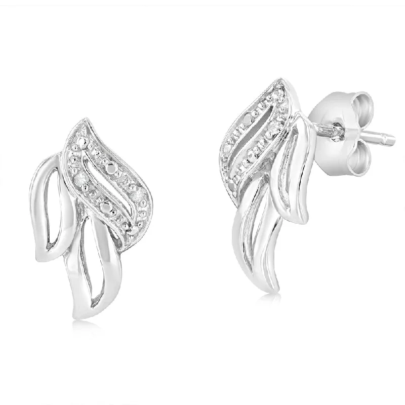 Fun Earrings For Day-to-Night Transition-Sterling Silver & Fancy Diamond Earrings