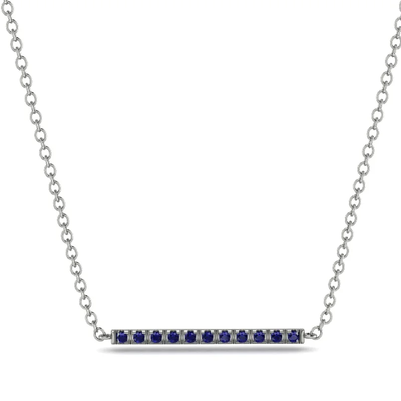 Short Line Sapphire Necklace - Elsie No. 15