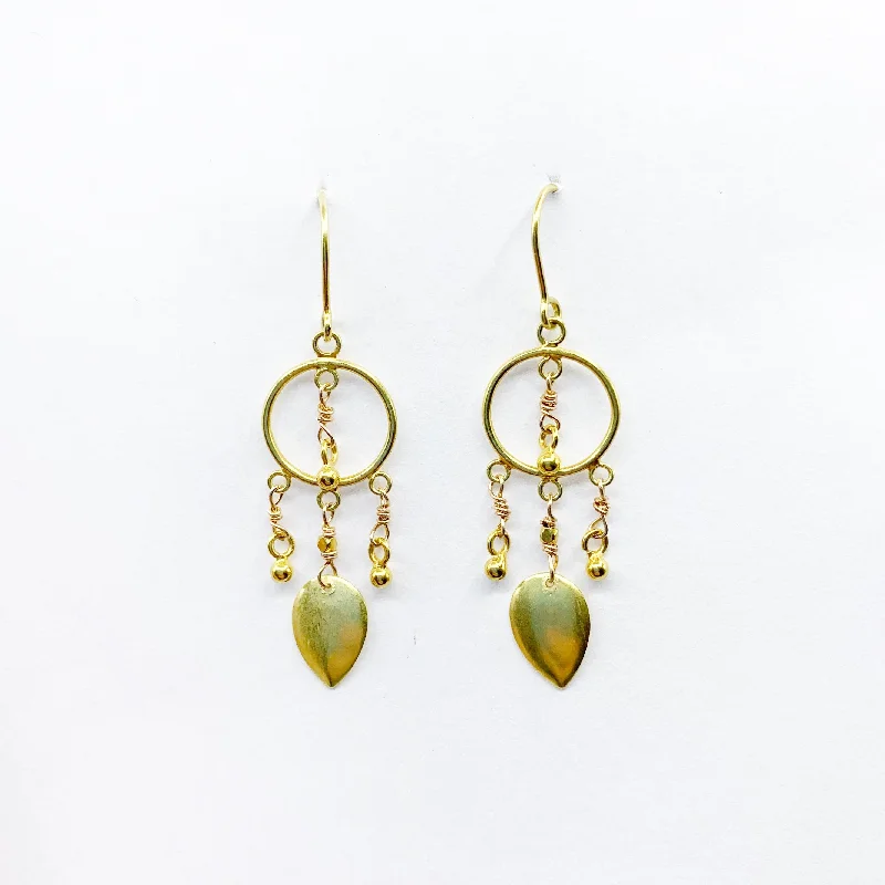 Silver Crystal Earrings For Night Glam-Bright Golden Dreamcatchers