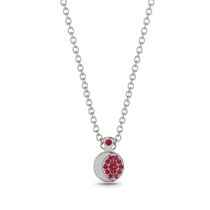 Half Moon Ruby Necklace - Mariana No. 12