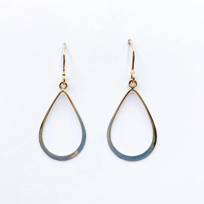 Lovely Hoop Earrings For Evening Wear-Golden Dew Drops Earrings